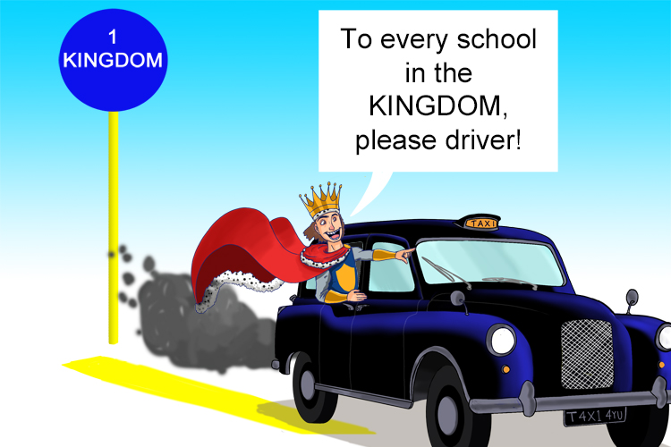 Mnemonic of king travelling to every school in his kingdom